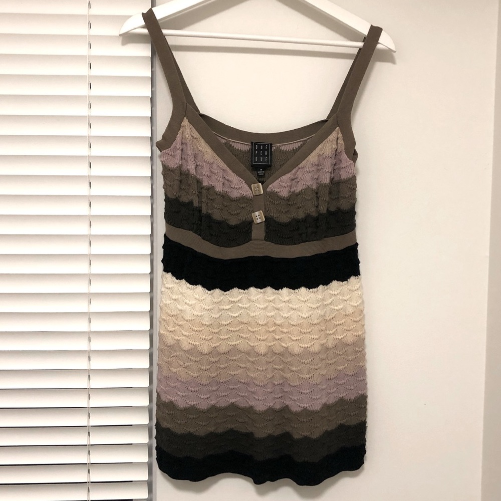 Due Per Due- Crochet Knit Tank- Multicolour